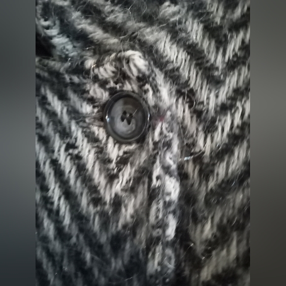 RARE VTG Paul Levy Herringbone Wool,Silk & Mohair Long Line Tent Coat - Size: 10 - Picture 10 of 10